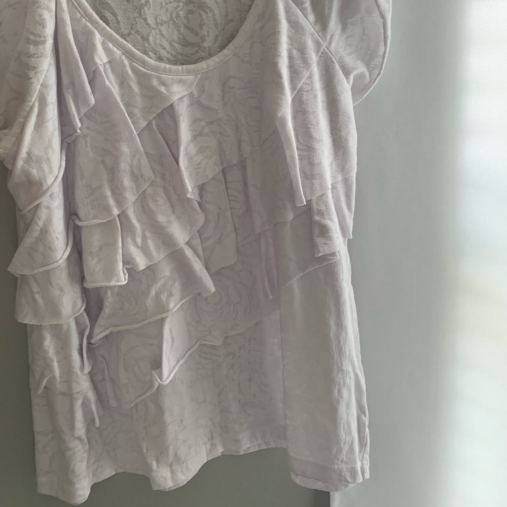 Ruffle Floral Print Shirt